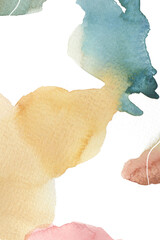 Colorful Memphis watercolor background