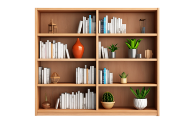 shelves with books
