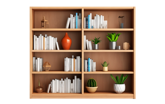 shelves with books