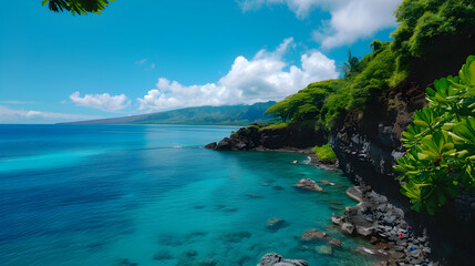 Group People Standing Top Cliff Next