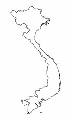 Vietnam outline map
