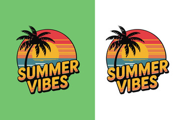 summer vibes design holiday poster
