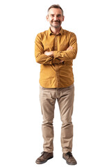 Naklejka premium Smiling Man in Casual Outfit