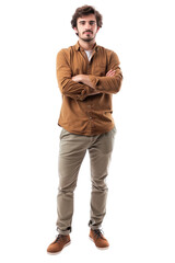 Naklejka premium Casual Young Man in Warm Autumn Outfit