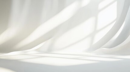 Obraz premium A clean white backdrop with soft shadows, perfect for product photography or minimalist designs