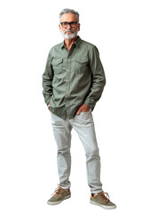 Fototapeta premium Mature Man in Casual Outfit