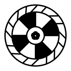 Obraz premium Brake disc icon. black fill icon