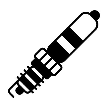 Sparkplug icon. black fill icon