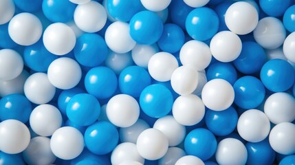 Blue and White Balls