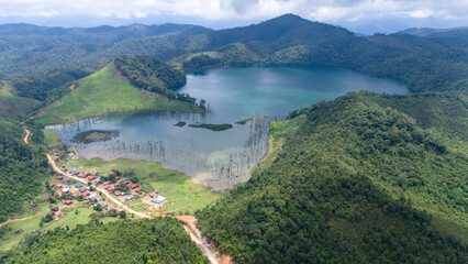 Nong Far Lake at Attapeu, Laos
Nong Fa Lake or Nongphatom Lake ('Blue Lake') is a volcanic crater lake in the mountains of Sanxay District, Attapeu Province, southeastern Laos, in the Dong Ampham Nati