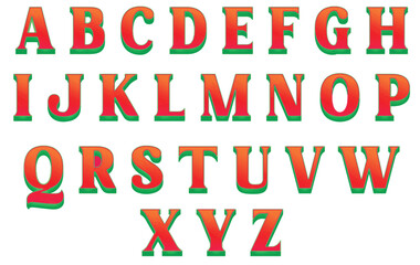 3d alphabet letters