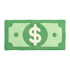 Money icon  png sticker, 3D clay texture design, transparent background