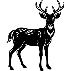 Obraz premium Animals silhouette vector image