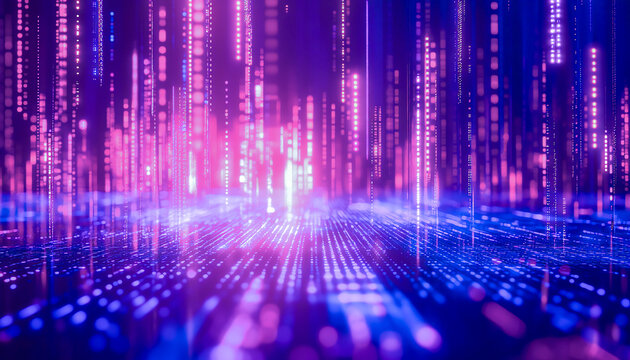 Binary code pattern background. Generative ai.
