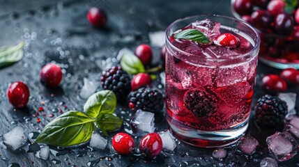 A refreshing berry cocktail