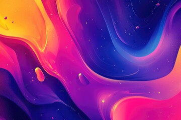 Purple Orange Swirl Abstract Painting