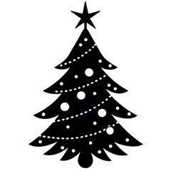 


       Christmas tree with ornaments vector illustration.

