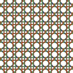 multi color gradient Seamless weave cane pattern. Colorful wallpaper with weave motif. Ethnic linen texture background. Geometric ornament. Woven pattern vector decorative of braided bands fabric.