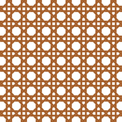 Brown Seamless weave cane pattern. Colorful wallpaper with weave motif. Ethnic linen texture background. Geometric ornament . Woven pattern vector decorative of braided bands for fabric, textiles.