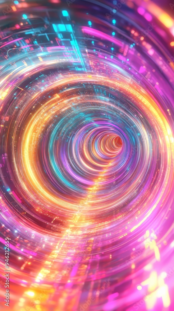 Aufkleber abstract swirling vortex of light creating tunnel effect