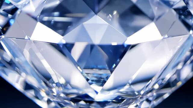 Sparkling diamond closeup with reflections and detailed facets