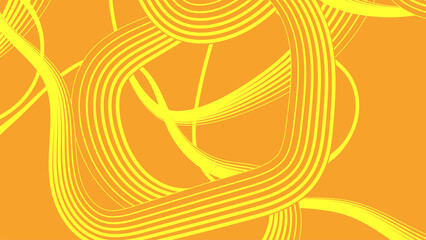 Yellow  Wavy Dynamic Stripes   Vector illustration