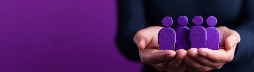 Strategic HR benefits, employee well-being, innovative solutions, modern HR, retention focus, tailored benefits, purple background, text space.