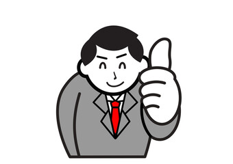 オーケーポーズのビジネスマン