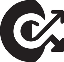 Unique logo silhouette vector art illustration