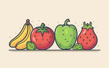 Plant fat flat design, front view, nutrition theme, cartoon drawing, Complementary Color Scheme