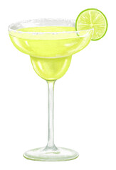 PNG Margarita cocktail, alcoholic drinks illustration, transparent background