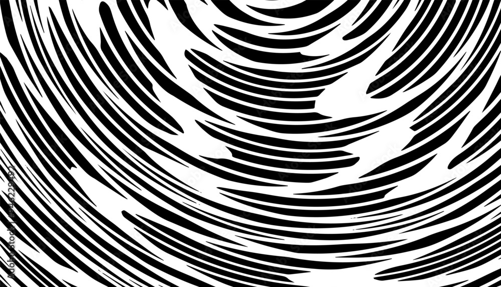 Poster black and white abstract circular pattern background. vector format illustration