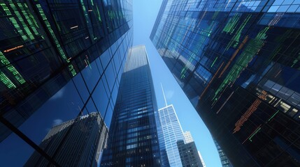 The skyscrapers in financial district
