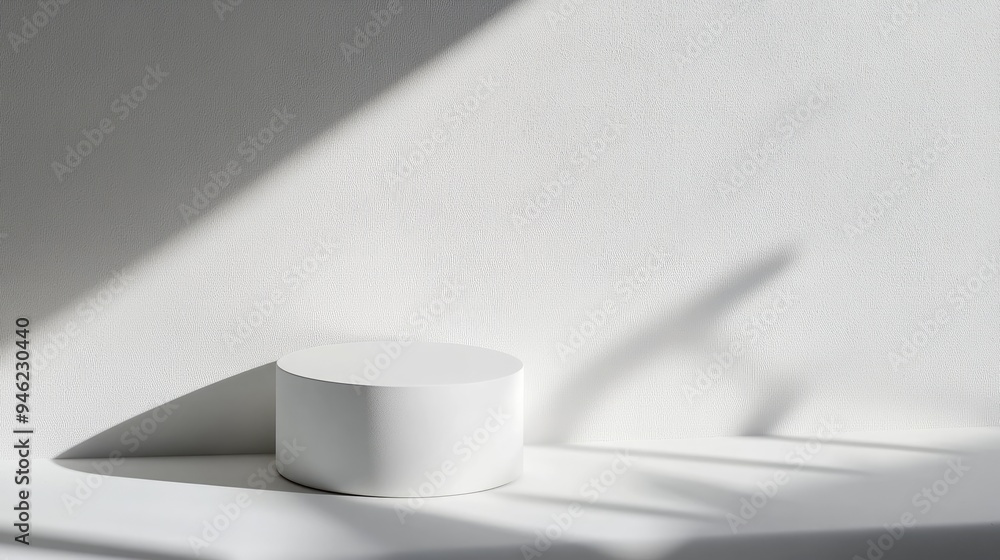 Poster a white backdrop with a gentle shadow gradient, adding depth to product photography