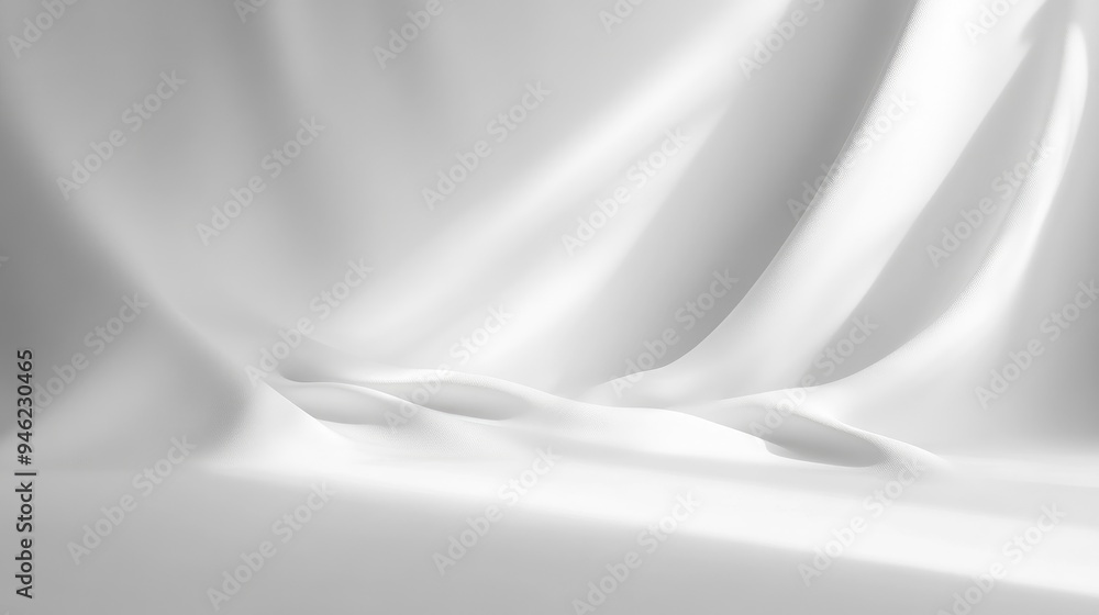 Poster a white backdrop with a gentle shadow gradient, adding depth to product photography