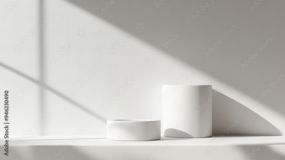 Poster a white backdrop with a gentle shadow gradient, adding depth to product photography