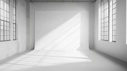 Obraz premium A white backdrop with a smooth, matte finish, providing a neutral setting for any subject