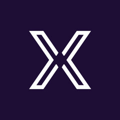 Obraz premium X letter logo icon design vector