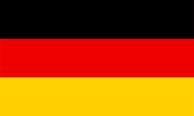 The flag of Germany. The flat flag of Germany. Vector image of the flag of Germany. 