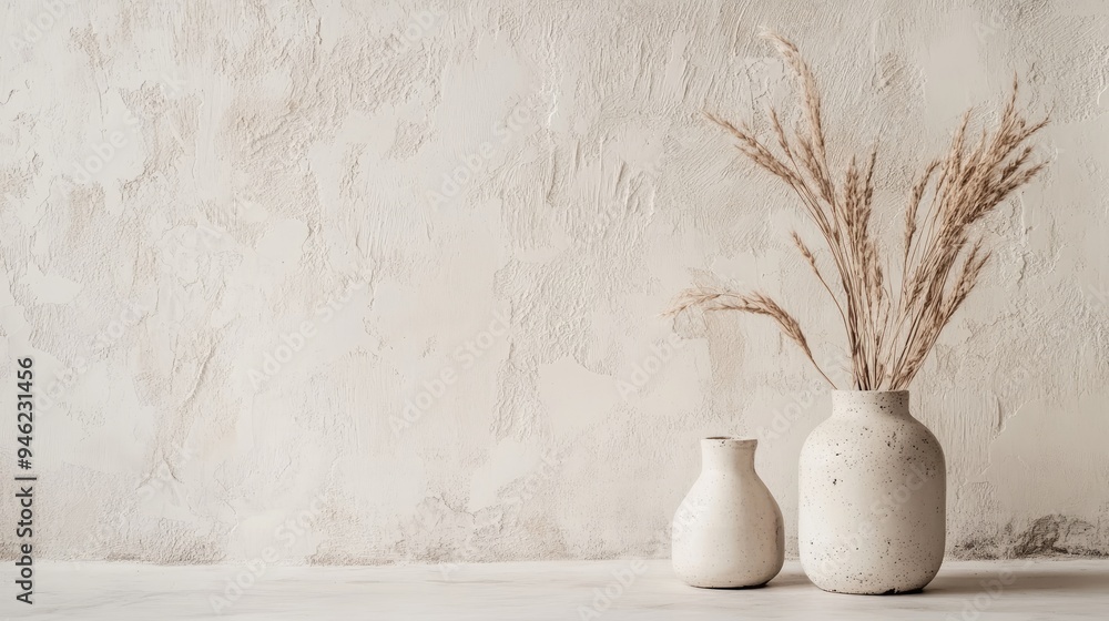 Poster a white backdrop with subtle texture, creating a neutral setting for various creative projects