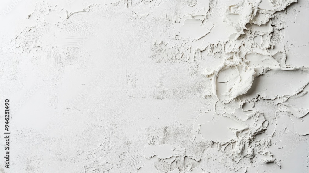 Poster a white backdrop with subtle texture, creating a neutral setting for various creative projects