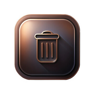 recommend clip art: 3D Render of a Copper Delete Button with Long Shadow