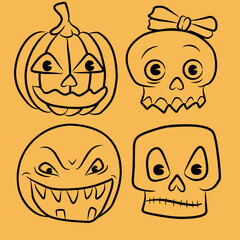 Funny halloween cartoon