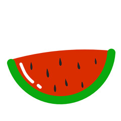 watermelon illustration with flat design