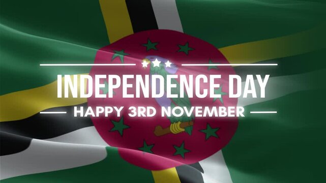Dominica Flag With Independence Date