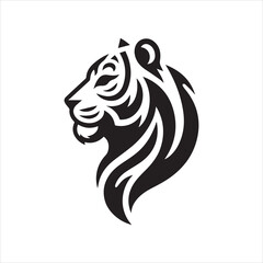 tiger simple logo, vector, iillustration