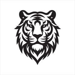tiger simple logo, vector, iillustration