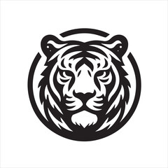 tiger simple logo, vector, iillustration