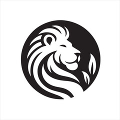 lion simple logo, vector, iillustration