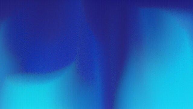 Abstract background Flat style. Freeform blue gradient color background with defocused blur grainy noise effects. Light and dark blue colors copy space text area with rays